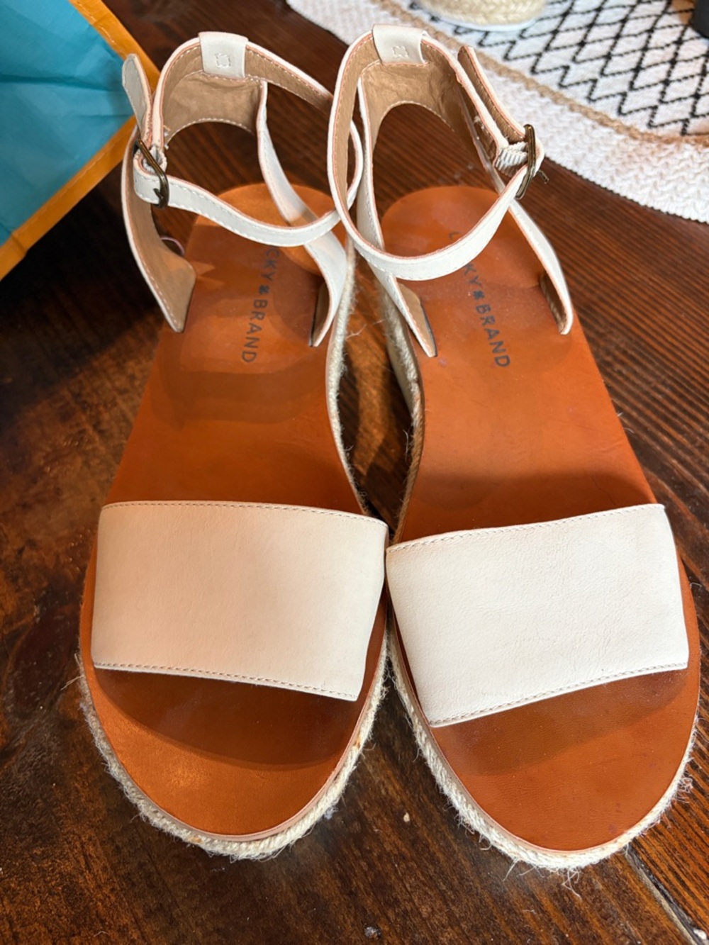Women's Cream lucky brand Sandals